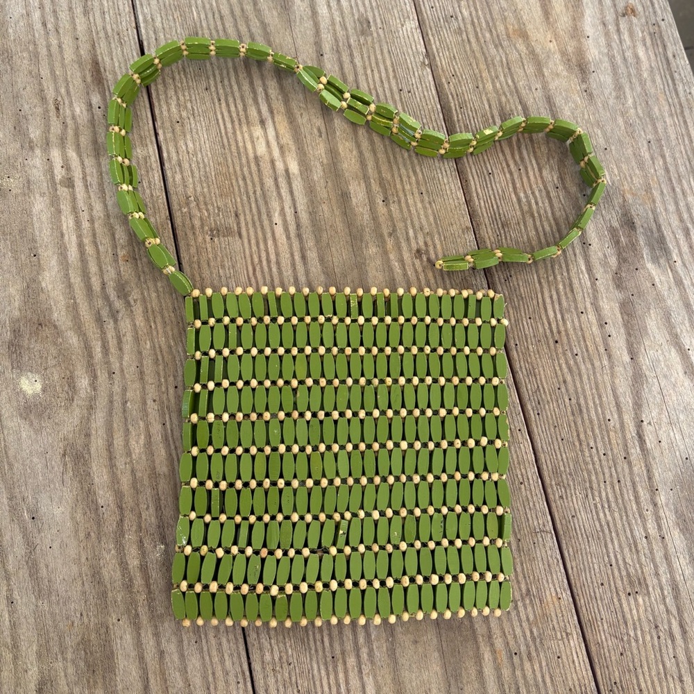 Paloma Wool green beaded bag